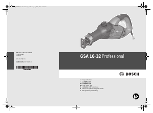 Panduan Bosch GSA 16-32 Gergaji Bolak Balik