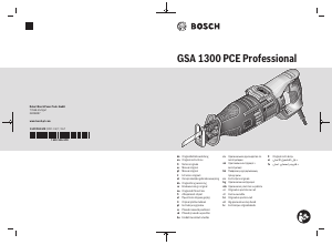 Kullanım kılavuzu Bosch GSA 1300 PCE Tilki kuyruğu testere