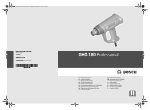 Kasutusjuhend Bosch GHG 180 Kuumaõhupüstol