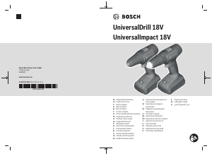 Mode d’emploi Bosch UniversalDrill 18V Perceuse visseuse