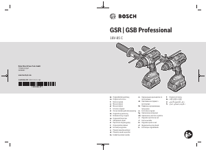Kullanım kılavuzu Bosch GSB 18V-85 C Matkap tornavida