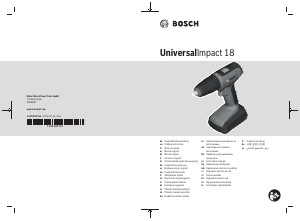 Instrukcja Bosch UniversalImpact 18 Wiertarko-wkrętarka