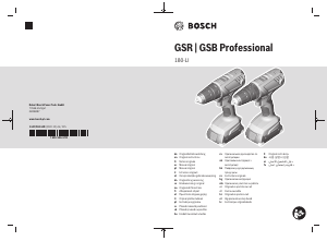 Mode d’emploi Bosch GSB 180-LI Perceuse visseuse