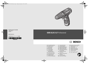 Kullanım kılavuzu Bosch GSB 10.8-2-LI Professional Matkap tornavida