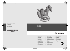 Manuale Bosch TE 600 Fresatrice verticale