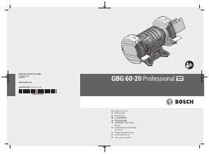 说明书 博世 GBG 60-20 砂轮机