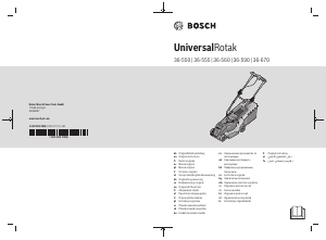 Rokasgrāmata Bosch UniversalRotak 36-550 Zāles pļāvējs