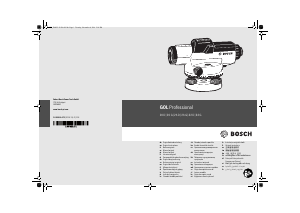 Návod Bosch GOL 26 D Vodováha