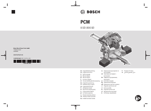 Manuale Bosch PCM 800 SD Troncatrice
