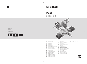Manual Bosch PCM 8 S Serra de esquadria