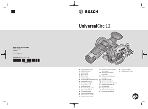 Manuale Bosch UniversalCirc 12 Sega circolare