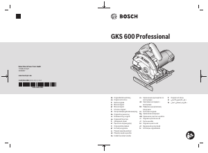 Käyttöohje Bosch GKS 600 Pyörösaha
