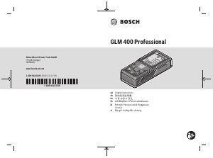 Handleiding Bosch GLM 400 Afstandsmeter