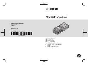 Hướng dẫn sử dụng Bosch GLM 40 Máy đo khoảng cách laser