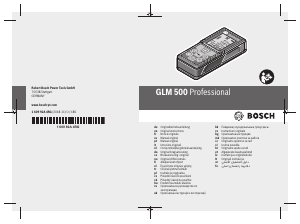Vadovas Bosch GLM 500 Lazerinis atstumo matuoklis