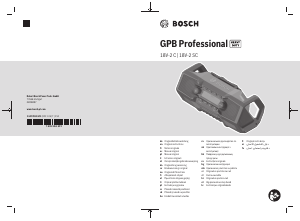 Kullanım kılavuzu Bosch GPB 18V-2 SC Telsiz