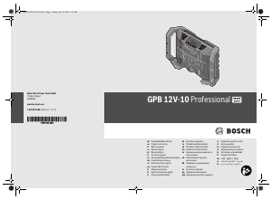 Manual Bosch GPB 12V-10 Radio