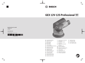 Kullanım kılavuzu Bosch GEX 12V-125 Eksantrik zımpara