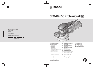 Manuale Bosch GEX 40-150 Levigatrice rotoorbitale