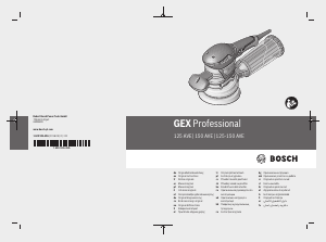 Manual de uso Bosch GEX 150 AVE Professional Lijadora excéntrica