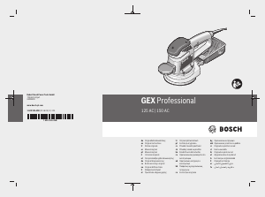 Manual Bosch GEX 125 AC Professional Şlefuitor cu excentric