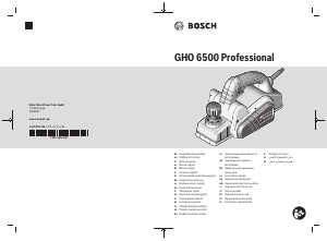 Návod Bosch GHO 6500 Hoblík