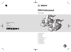 Manual Bosch PHO 2000 Planer