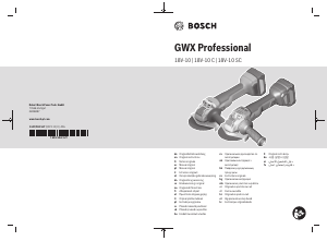 Vadovas Bosch GWX 18V-10 C Kampinis šlifuoklis