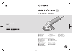 Kullanım kılavuzu Bosch GWX 9-125 S Avuç taşlama makinesi