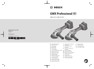 Εγχειρίδιο Bosch GWX 18V-15 SC Γωνιακός τροχός
