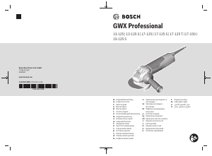 Priročnik Bosch GWX 17-125 T Kotna brusilka