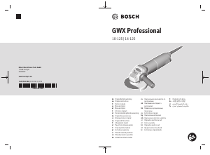 Руководство Bosch GWX 10-125 Углошлифовальная машина