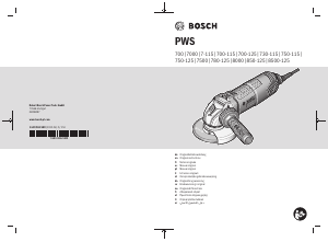 Bruksanvisning Bosch PWS 8500-125 Vinkelslip
