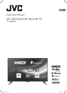 Manual JVC LT-43C860 LED Television