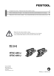 Manual de uso Festool RTSC 400 Li 3.1 I-Plus Lijadora orbital