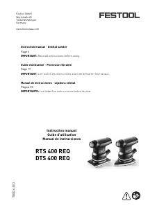 Manual de uso Festool DTS 400 REQ-Plus Lijadora orbital