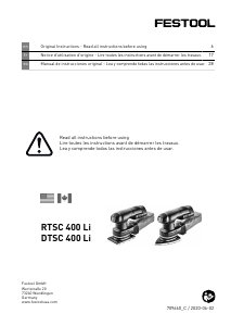 Handleiding Festool RTSC 400 Li 3.1 I-Set Vlakschuurmachine