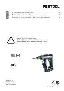 Handleiding Festool CXS 2.6-Plus Schroef-boormachine