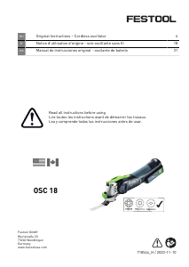 Handleiding Festool OSC 18 E-Basic Multitool