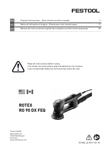 Manual de uso Festool RO 90 DX FEQ-Plus Lijadora excéntrica