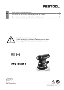 Manual de uso Festool ETS 125 REQ-Plus Lijadora excéntrica