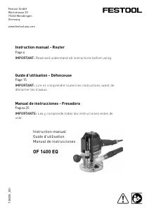 Bruksanvisning Festool OF 1400 EQ-F-Plus Överfräs