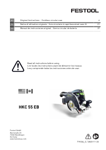 Manual de uso Festool HKC 55 Li EB-F-Basic Sierra circular