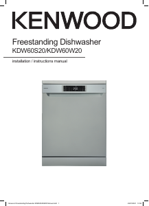 Manual Kenwood KDW60S20 Dishwasher