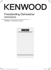 Manual Kenwood KDW45W20 Dishwasher