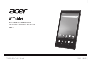 Käyttöohje Acer ATAB821E Taulutietokone