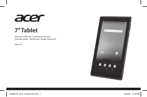 Bruksanvisning Acer ATAB721E Tablet