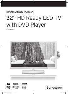 Bruksanvisning Sandstrøm S32HEDW13 LED TV