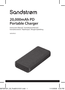 Manual Sandstrøm S6P20PD21 Portable Charger