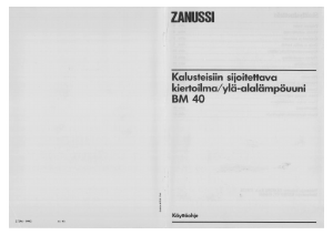 Käyttöohje Zanussi BM40 Uuni